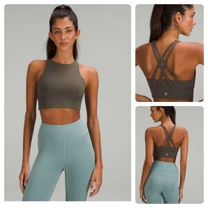 Lululemon Energy Longline Bra *Medium Support, B–D Cups Caron Brown NWT 4